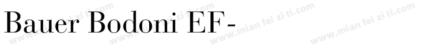 Bauer Bodoni EF字体转换
